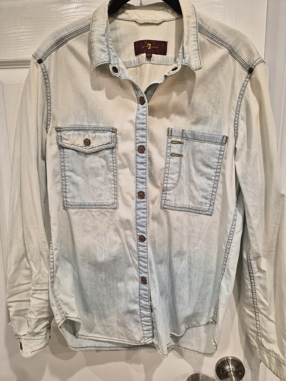 7 For All Mankind Women's Denim Shirt size M